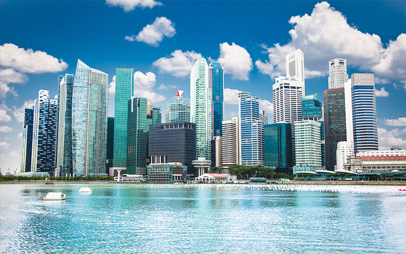 Image of buildings from cbd singapore